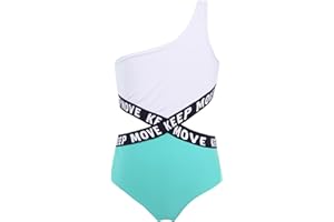 Alvivi Mädchen Badeanzug Bademode Einteiler Bikini Tankini mit Blumen Druck Kinder Sommer Schwimmanzug Badebekleidung Gr.98-176