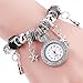 Produktbild Damen Armband Uhren Damen Uhr Damen Quarzuhr Casual Damen Armbanduhr Eine Vielzahl von Farben zur Auswahl von Vintage Armreif Armbanduhr Geschenke zum Valentinstag (Schwarz)