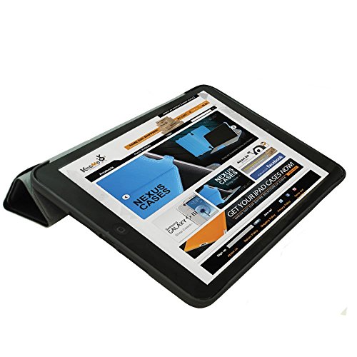 Khomo iPad Mini 1, 2, 3 Hülle Case Schwarze Schwarzes Gehäuse mit doppelten Schutz ultra dünn und leicht, Smart Cover – Dual Black - 4