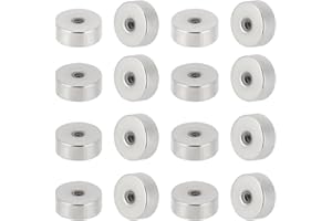 Beebeecraft 1 Caja de 50 Piezas de 304 Tornillos de Acero Inoxidable para Pendientes Cierres de Pendientes Redondos Y Planos de Plata para Suministros de Fabricación de Pendientes de Joyería