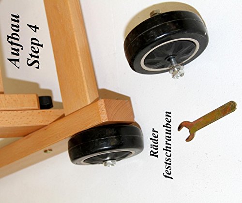 Atelier-Staffelei 131, BUCHENHOLZ, Höhe bis 230 cm, vormontiert – kein Bausatz ! - 9