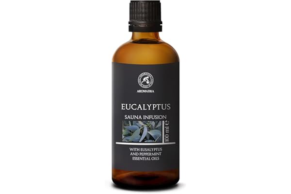 Infusion pour Sauna Eucalyptus 100ml - Huile Essentielle d'Eucalyptus & Huile de Menthe Poivrée - Arôme pour Sauna - Parfum Naturel - Beauté - Relaxation - Aromathérapie