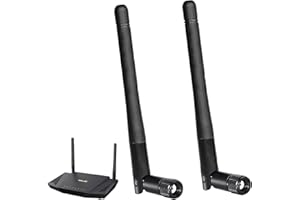 DOMICUBES 2 Pcs WiFi Antenna SMA WiFi Aerial Fold 2.4GHz 5GHz 5.8GHz 5dBi Dual Band RP-SMA Male Aerial Antenna Replacement for WiFi Router Wireless Network Card USB Adapter Video Surveillance Monitor Desktop PC