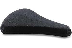 TEMPUR Coussin de selle de vélo, confortable siège de vélo en matériau viscoélastique TEMPUR rembourré pour femmes et hommes, noir, S