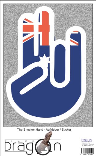 The Shocker Hand - Laptop Notebook Skin Sticker Cover Art Decal - 210x144 mm white Outline with Flag - Australien