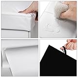 Songmics Sitzhocker Sitzbank mit Stauraum faltbar 2-Sitzer belastbar bis 300 kg kunstleder weiß 76 x 38 x 38 cm LSF106 - 5