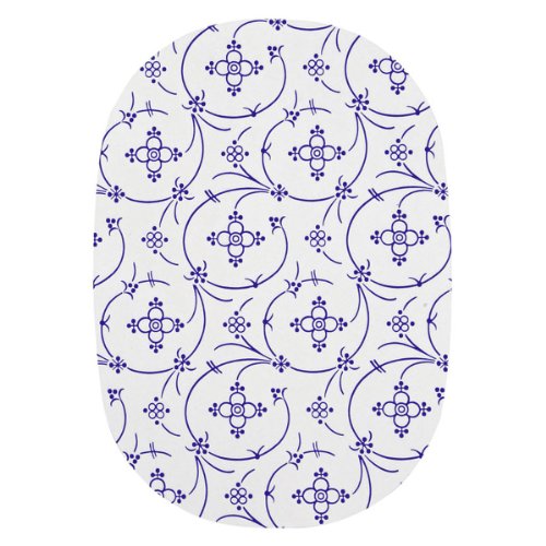 Ricolor 15076 Frühstücksbrettchen oval ‚Indisch Blau‘, Melamin, 24x17cm, blau/weiß (6er Pack) - 2