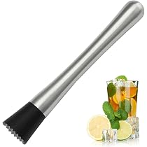 Pilon à Cocktail En Inox 25cm - Muddler Pour écraser Fruits Et Glace - Accessoire Bar Et Cuisine