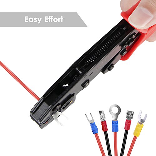 INTEY Crimpzange Werkzeug Crimp-Werkzeug Kabelschuhzange mit Ratschenfunktion ist professionell und praktisch für isolierte Verbinder - 5