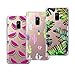 Produktbild VemMore Kompatibel für Samsung Galaxy A8 Plus 2018 Hülle Silikon Transparent Durchsichtig Handyhülle Ultra Dünn Schutzhülle TPU Slim Kratzfest Muster [3 Packs] - Grüne Blätter + Wassermelone + Kaktus