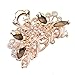 Rhinestone Acrylic Floral Design Hairpin Barrette Clamp Claw Hair Accessory