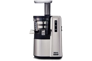 ‎HUROM HUROM | Slow Juicer | Entsafter Gemüse und Obst | HZ | Premium-Serie | LED-Statusanzeige | Edelstahl | Leises System | 500ml | 150 Watt | Grau