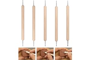 WANTUSHUI 5 Stücke Dotting Pen,Prägestift,Nail Art Dotting Tools,DIY Carving Stylus,5 verschiedenen Größen,Nail Art Set,Clay Tools,Prägestift Werkzeug,Dotting Tool für DIY-Handwerk Nägel Design Prägemuster