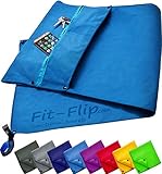 3-tlg Fitness-Handtuch Set mit Reißverschluss Fach