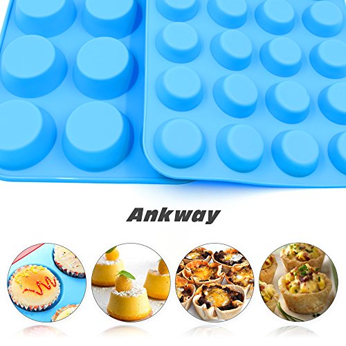 Ankway muffin backform Backform aus Silikon DIY Schokolade Cookies backen 12 Tassen & 24 Tassen - 4