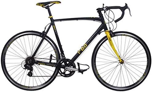 RAD Burst, Mens Drop Bar Road Bike, 700c Wheel, 14 Speed Shimano Gears, Black/Yellow