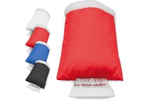 ANTEVIA MATÉRIAUX ANTEVIA - Gratte Glace avec Gant pour Pare Brise Voiture | Plus DE 10 MODÈLES | Grattoir à Pare-Brise avec moufle pour Givre| Couleur : Rouge (Dasha Rouge)