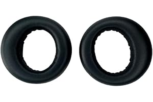 TECINITY Wymienne Nauszniki do Sony PS5 Pulse 3D Słuchawek, Zapasowe Poduszki Nauszniki do Sony PS5 3D, Miękka Skóra (Czarny)