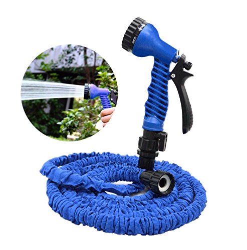 Preisvergleich Produktbild OKCS Gartenschlauch - Flexibler Schlauch bis zu 15 Metern Gartenarbeit Garten Wasserschlauch - Blau