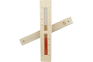 SudoreWell® Clessidra per sauna Premium 15 minuti in legno di pino con ferretto e sabbia rossa