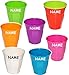 Produktbild alles-meine.de GmbH 5 Stück _ Trinkbecher / Becher -  Waffeloptik - Bunte Farben  - incl. Name - 280 ml - aus Kunststoff / Plastik - Tasse - auch als Zahnputzbecher / Malbecher..