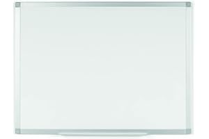 BoardsPlus - Tableau Blanc Magnétique, 60 x 45 cm, avec cadre en aluminium et porte-marqueurs