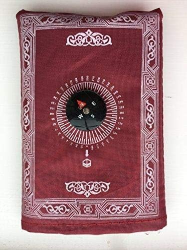 Jancery Ebest - Muslim Prayer Rug with Compass. Pocket Size Portable Prayer Mat Eid Gift Praying to Mecca