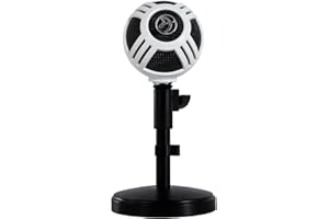 Arozzi Sfera Gaming/Streaming/Office USB Microphone - Cardioid Polar Pattern, Boom Arm Compatible - White