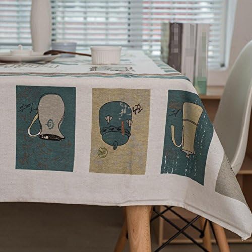 Z&amp;N European-style retro high-quality cotton and linen multi-purpose rectangular table cloth coffee table cloth sofa cover cloth feel comfortable sagging home decoration kitchen dining room tablecloth A 140*220cm
