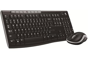 Logitech MK270 Combo Tastiera e Mouse Wireless per Windows, Layout Internazionale/Stati Uniti, QWERTY - Nero