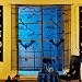 Produktbild MACTING 2 Halloween Fledermäuse Lace Fenster Vorhang Set, schwarz Spider Web Fledermäuse Tür Vorhang Panel Decor Halloween Party Tür Fenster Dekoration, 40 213,4 cm