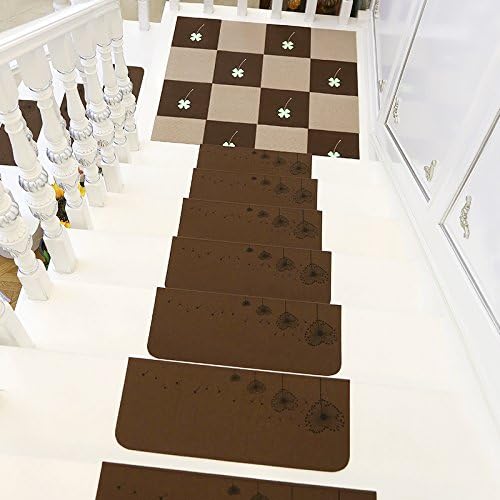 LGH Rotary stair mat glue free self adhesive step pad household number: 6 non slip pad fabric thickening,55*26.5cm,Model 1