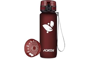 AORIN Gourde Sport - 350ml/500ml/750ml/1L BPA-Free & Anti-Fuite Flip/Appliquer à Bouteille d'eau pour Enfant,Adultes,Salle de Sport, Sport de Plein air
