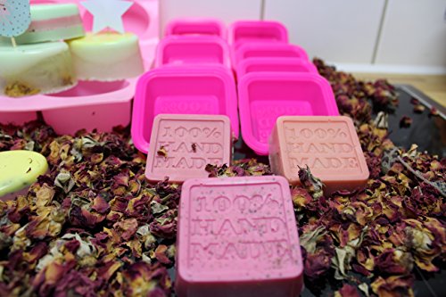 Unitedcovers Set Silikonformen für perfekt geformte ovale Seifen und 100% Handmade Seifen – 11 Formen – 1 Seifenform mit 8 ovalen Hohlräumen und 10 Stück 100% Handmade - 6