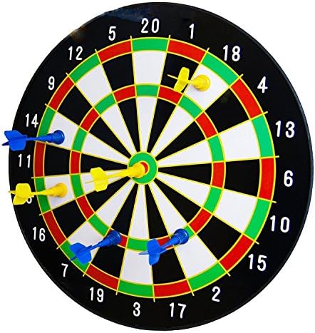 AlayGreen® 16" Magnetic Dart Board Dartboard with 6 Darts Party Game Set-Enjoy all the fun of darts, but with magnets. They Won't Harm Walls Or Hurt Children