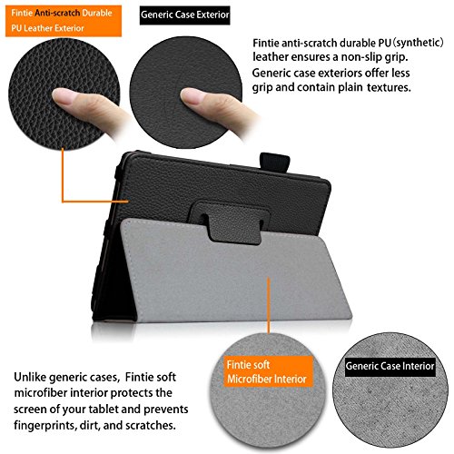 Fintie Odys Pro Q8 Hülle Case – Slim Fit Folio Kunstleder Schutzhülle Cover Tasche mit Ständerfunktion für Odys Pro Q8 20,3 cm (8 Zoll) Tablet-PC, Schwarz - 5