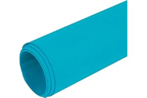 MADDMA Moosgummi EVA 90cm breit ab 0,5m 23 Farben Schaumgummi PE Schaumstoff Basteln Stoff, Farbe:ozeanblau