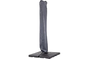 Clearspell Large Premium Canti-Lever Parasol Cover - Large | Fits 3.5m & 4m Diameter Over arm | Fits 3x4m Rectangular Leaning Parasols - 5 Year Guarantee - Complete with Fitting Rod