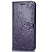Produktbild Carols Huawei P10 Lite Hülle, Huawei P10 Lite (5,2 Zoll) Prägung Wallet Tasche Brieftasche Schutzhülle - Purple