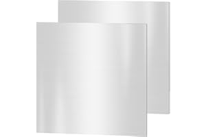 STORMSHOPPING 304 Stainless Steel Sheets, 2PCS 200 x 200 x 0.8 mm Stainless Steel Plates Stainless Steel Shim Plates Metal Sheets for Kitchen DIY Craft Making