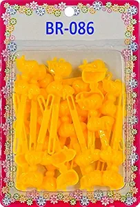 Tara Girls Self Hinge Plastic Bow Hair Barrettes Selection (BR86)