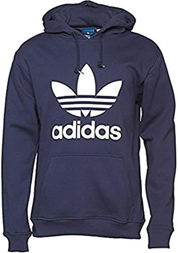 Mens adidas Originals Mens Trefoil Hooded Sweat Indigo/White - Indigo/White - S To Fit Chest 36-38 (91-96cm)