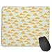 Produktbild Up, Up and Away Mustard Yellow Clouds Computers Thick Keyboard Non-Slip Rubber Base Mouse pad Mat 7 X 8.6 inch