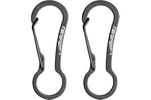TONIFE Mosquetón 2 Pcs Pequeño Mosquetón Bloqueo, Mini Mosquetón Llavero, Mosquetón con Gancho de Resorte para Mochila, Exteriores, Viajes