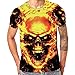 Produktbild MEIbax Herren T-Shirt des Schädel-3D Druck Shirt Kurzschluss T-Shirt Oberteile Basic Statement Print und Rundhalsausschnitt Sport Top