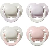 Tommee Tippee Newborn Pacifier 0-2 Months | Pack of 4 Orthodontic Teat, Extra Holes, Small Size, 100% BPA Free Silicone