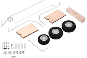 JULYKAI Kit Carrello di atterraggio KT, Carrello di atterraggio con Ruote KT di pregevole fattura, Carrello di atterraggio per Aerei KT per Modello ad Ala Fissa Fai-da-Te