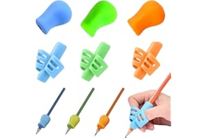COYUN 6 Piezas Adaptador Lapiz para Niños Soporte de Lápiz de Niños Herramienta de Corrección de Postura de Escritura, Adaptador Lapiz Aprender a escribir, Adecuado para Zurdos y Diestros