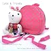 Babyhugs® Kids Walker Saftey Harness Back pack with detachable soft toy Reins - Red Bag with Cute Bunny Rabbit