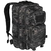 Mil-Tec US Assault Pack Large Laser Cut dark camo, &Ccedil;ok renkli